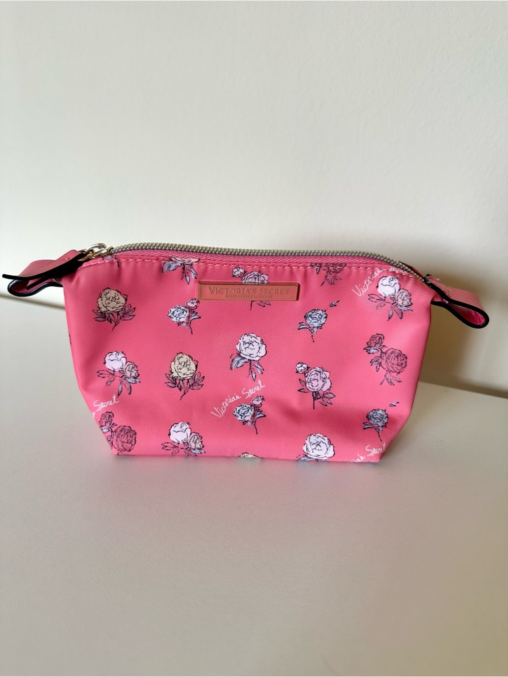 Victoria's Secret Pink Floral Zip Mini Makeup Bag